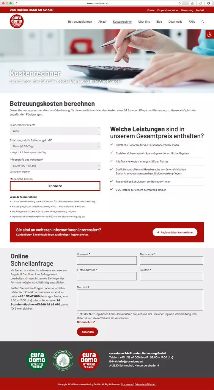 Cura domo Website