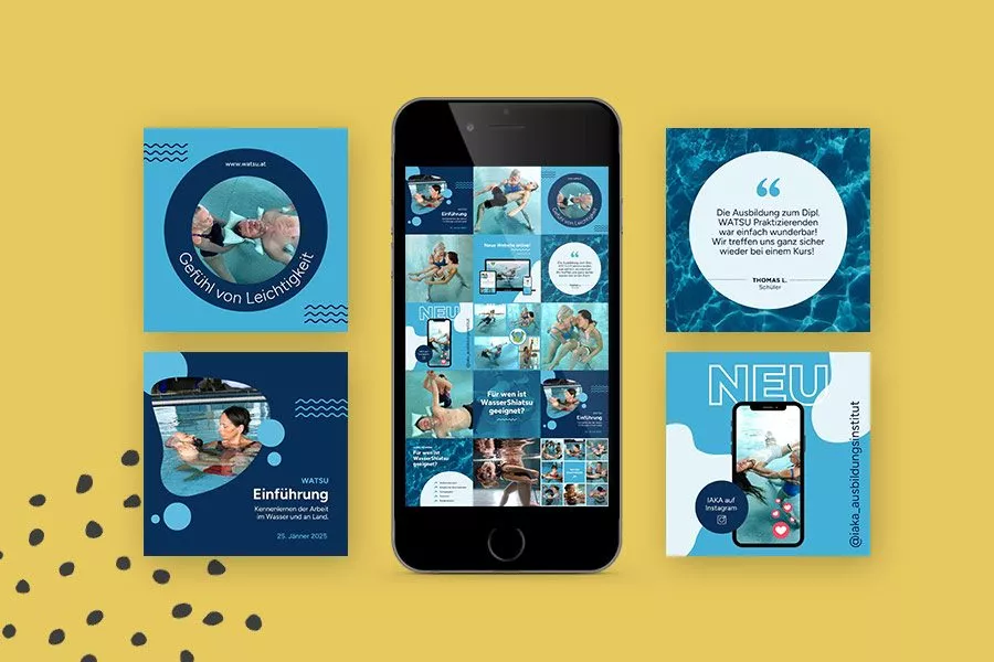 IAKA WATSU Social Media Designs Überblick