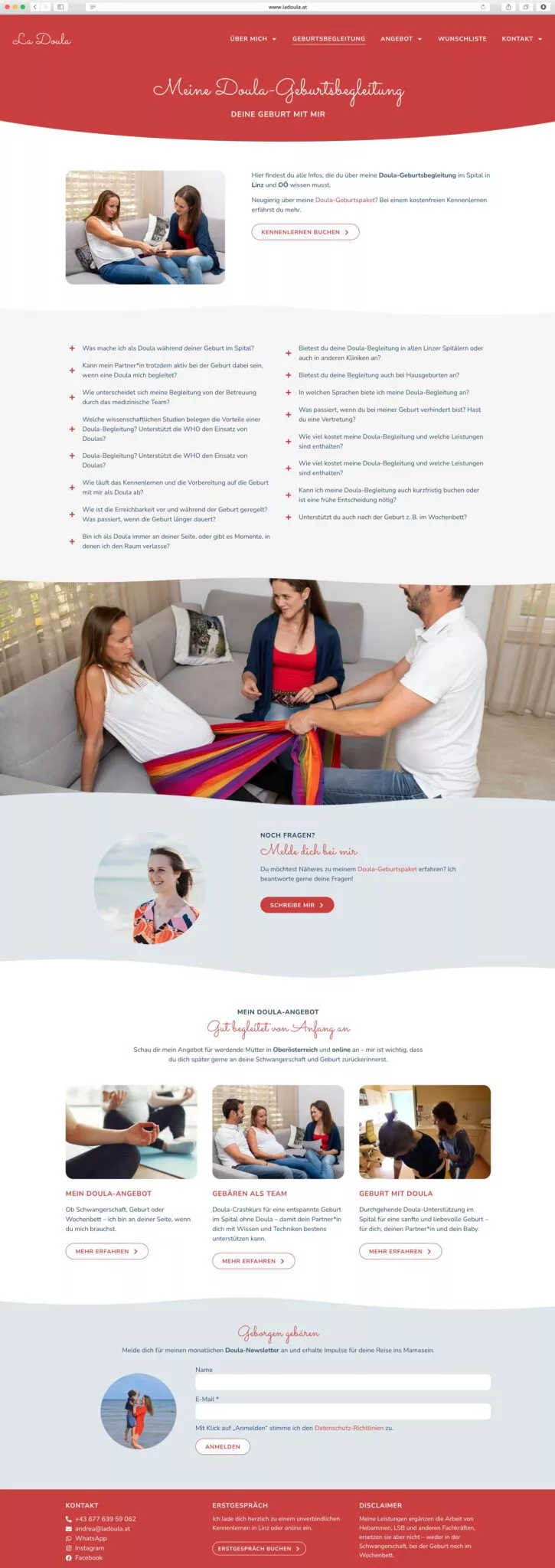 La Doula Website Screenshot