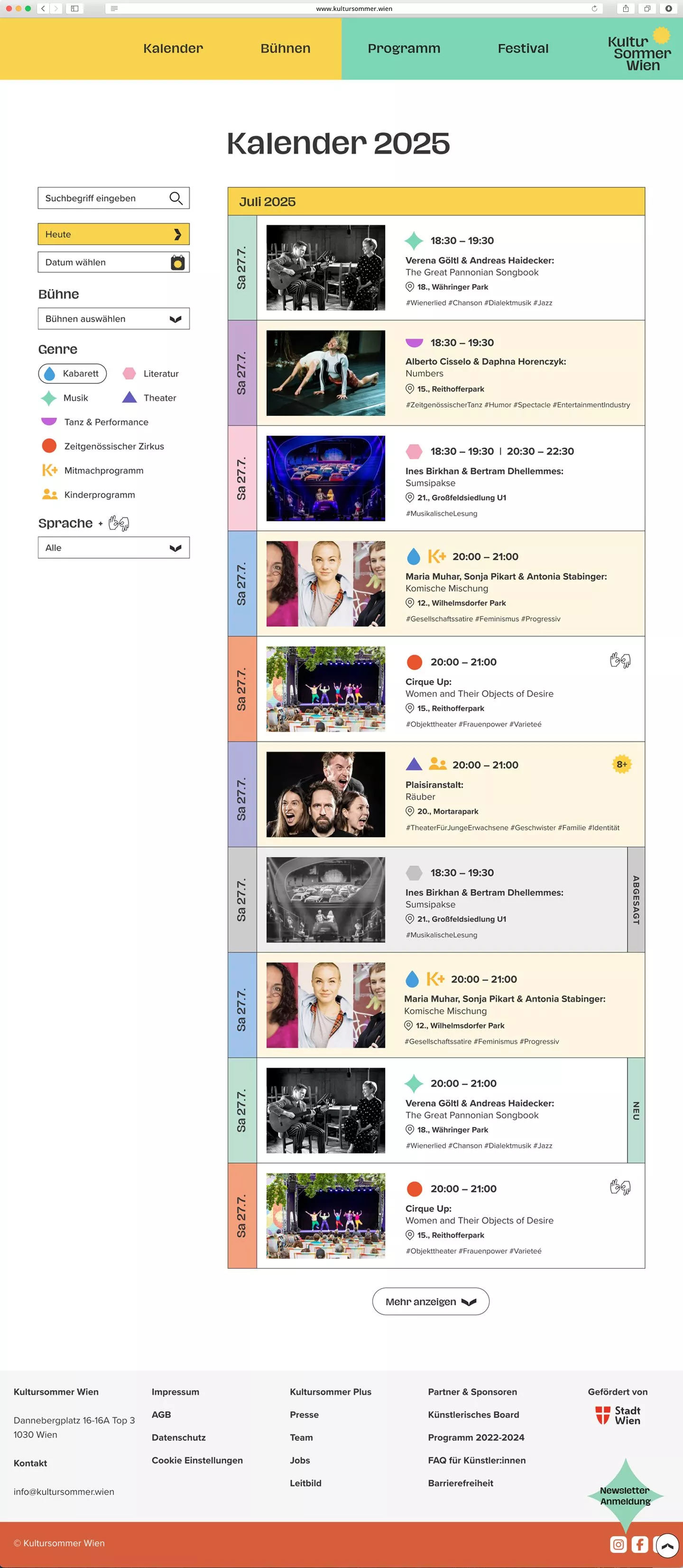 Kultursommer Wien Screenshot Kultursommer Wien Screenshot