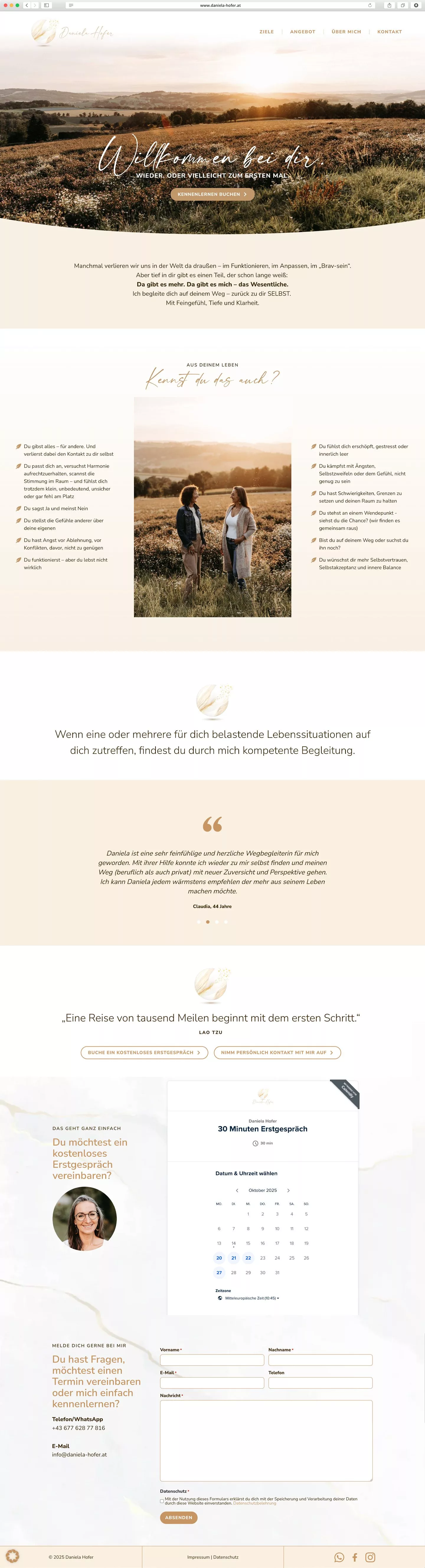 Daniela Hofer Website Screenshot Daniela Hofer Website Screenshot