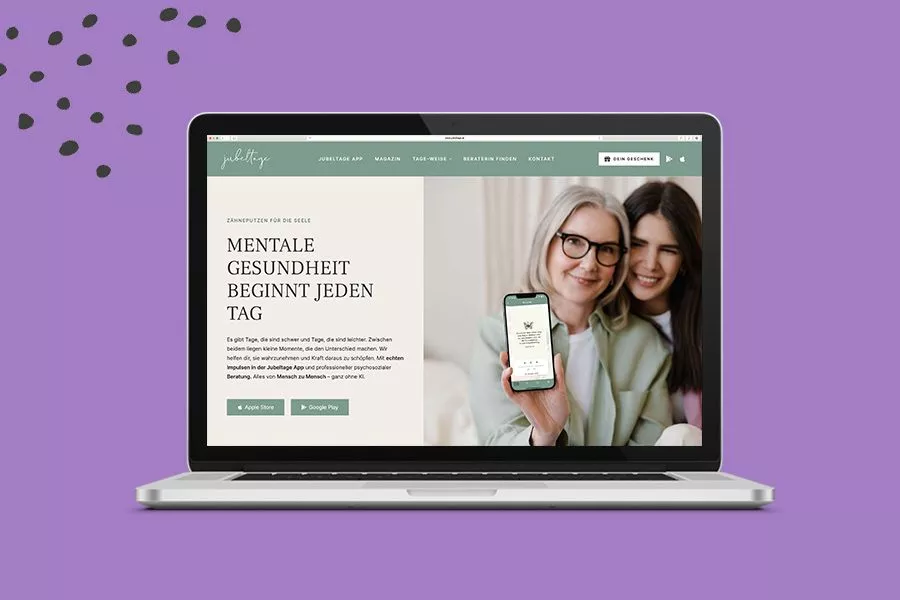 Jubeltage Website Überblick