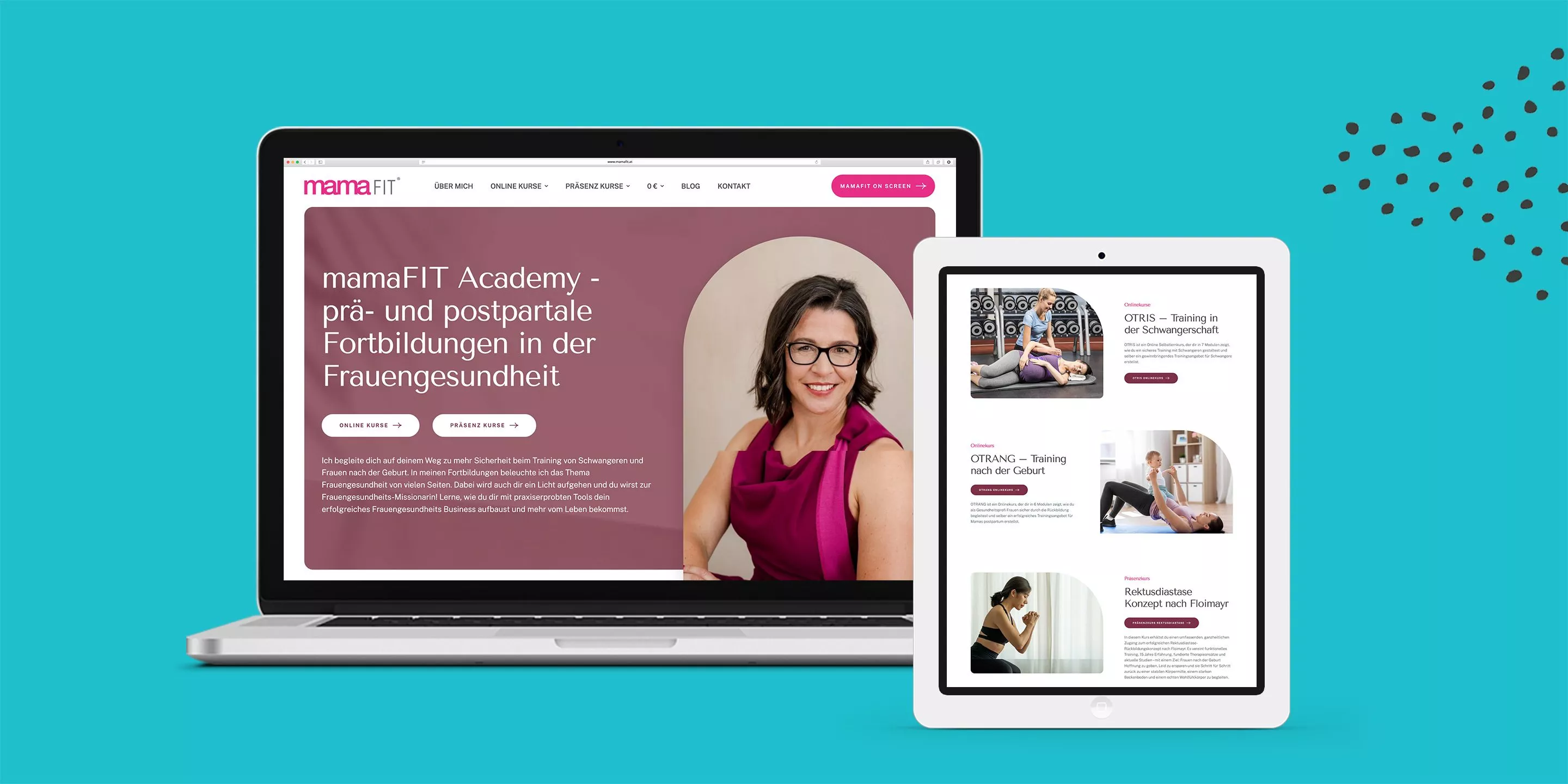 mamaFIT Website Collage