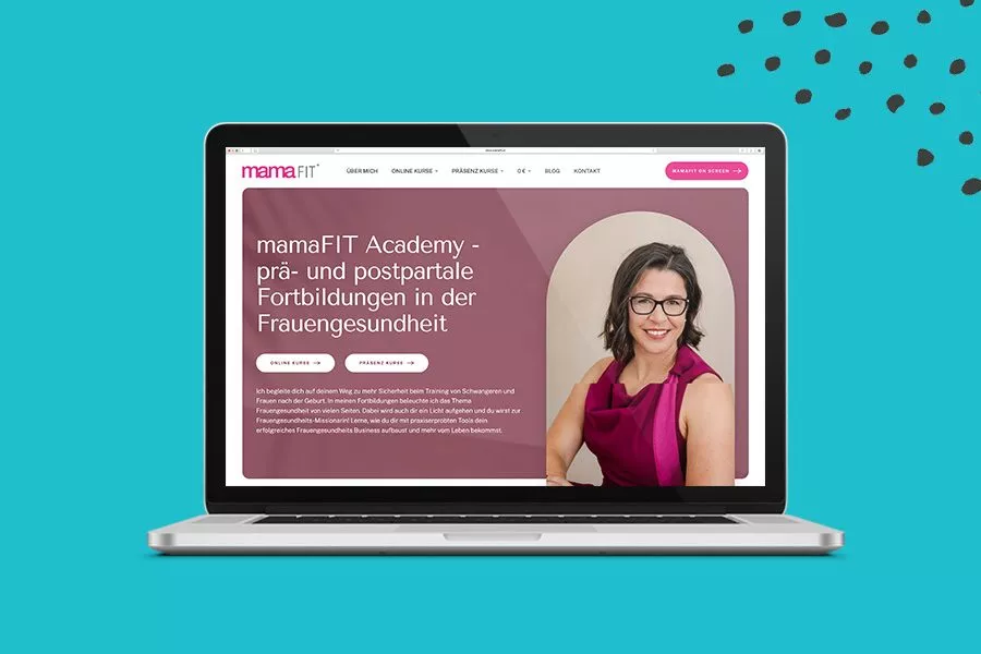 mamaFIT Website Überblick