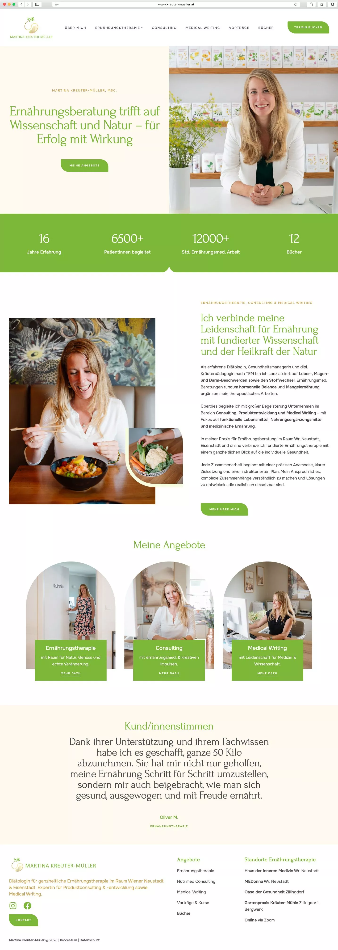 Martina Kreuter-Müller Website Screenshot