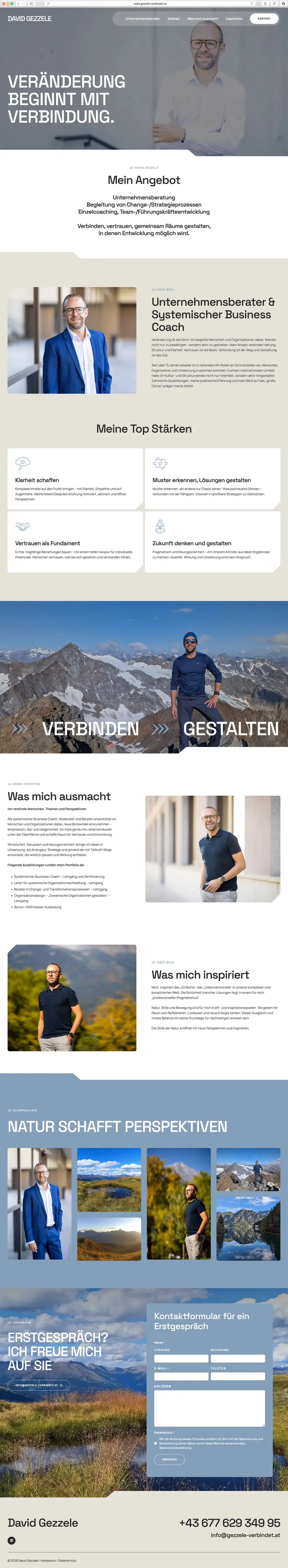 David Gezzele Website Screenshot