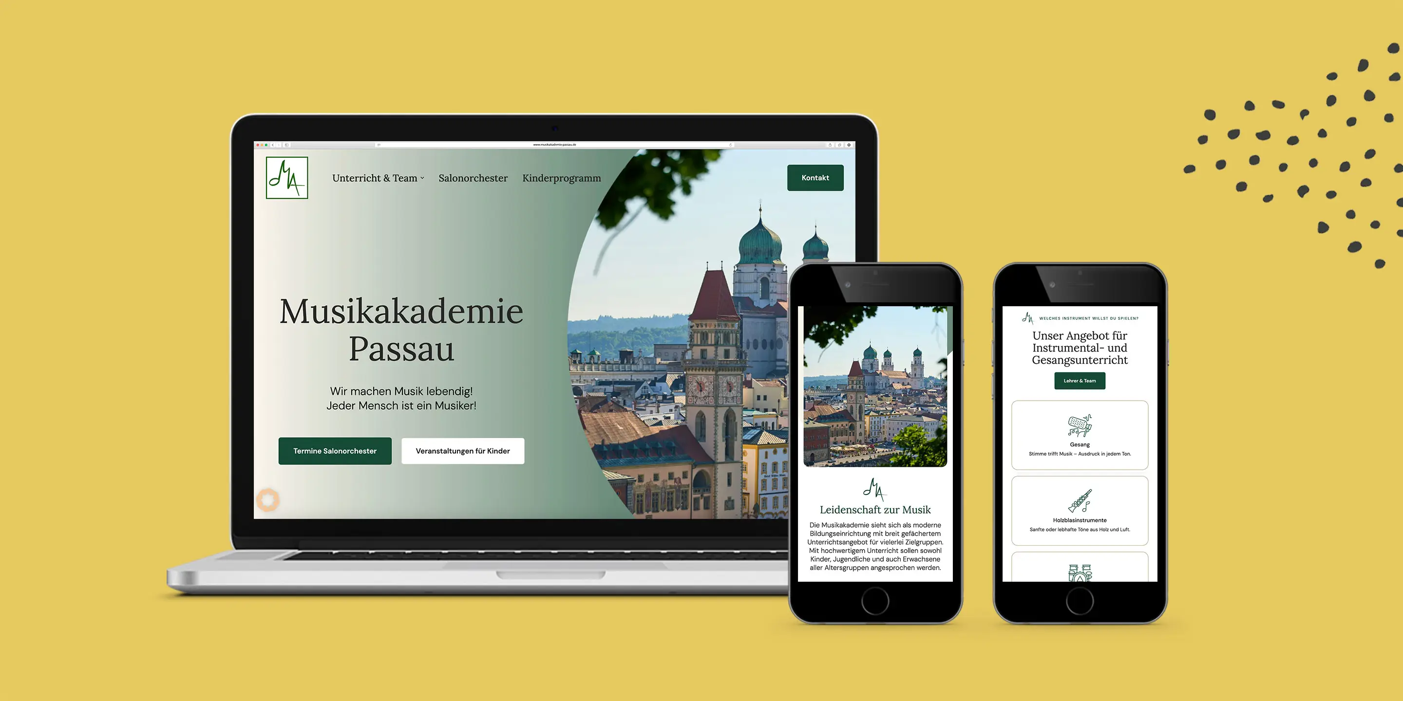 Musikakademie Passau Website Collage