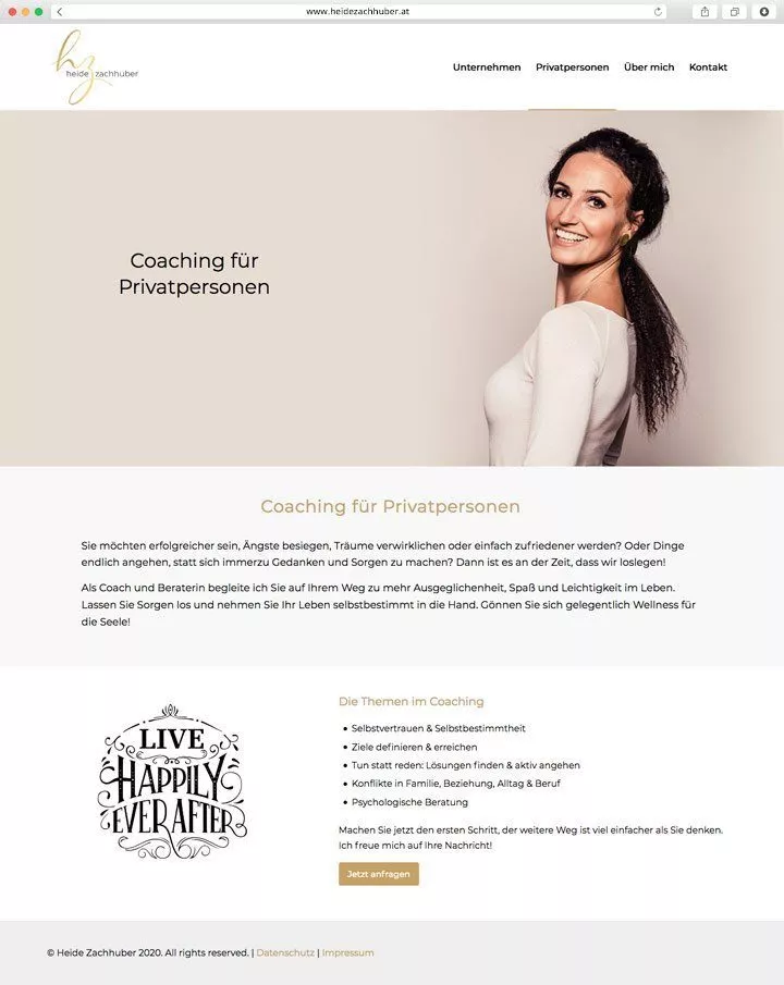 Heide Zachhuber Website