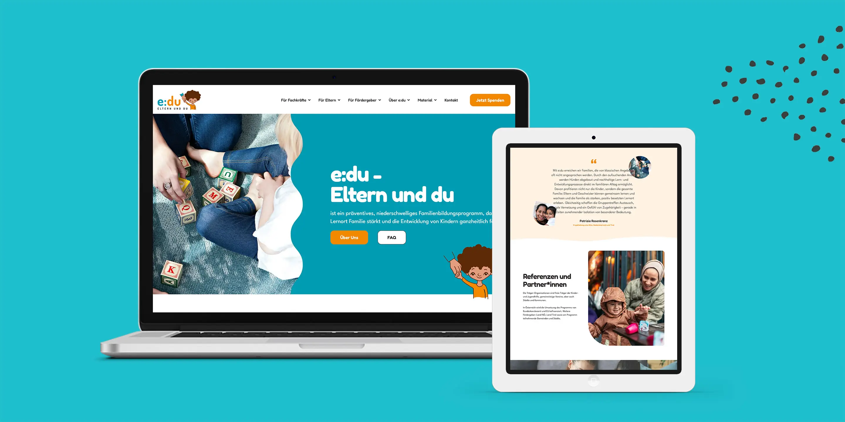 Familienbildung Website Collage