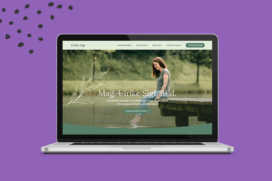 Ulrike Sigl Website &Uuml;berblick